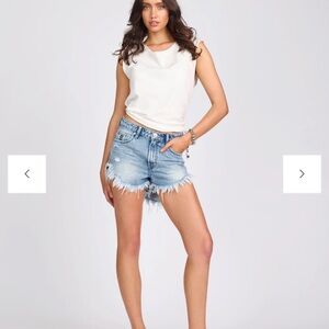 One teaspoon Outlaws Mid Length Denim Short in Salty Dog